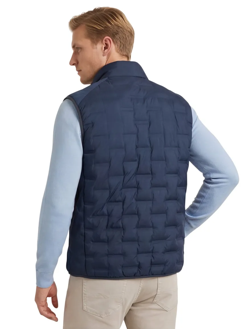 Bodywarmer donkerblauw Casa Moda opstaande kraag