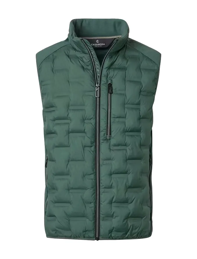 Bodywarmer groen Casa Moda gestructureerd