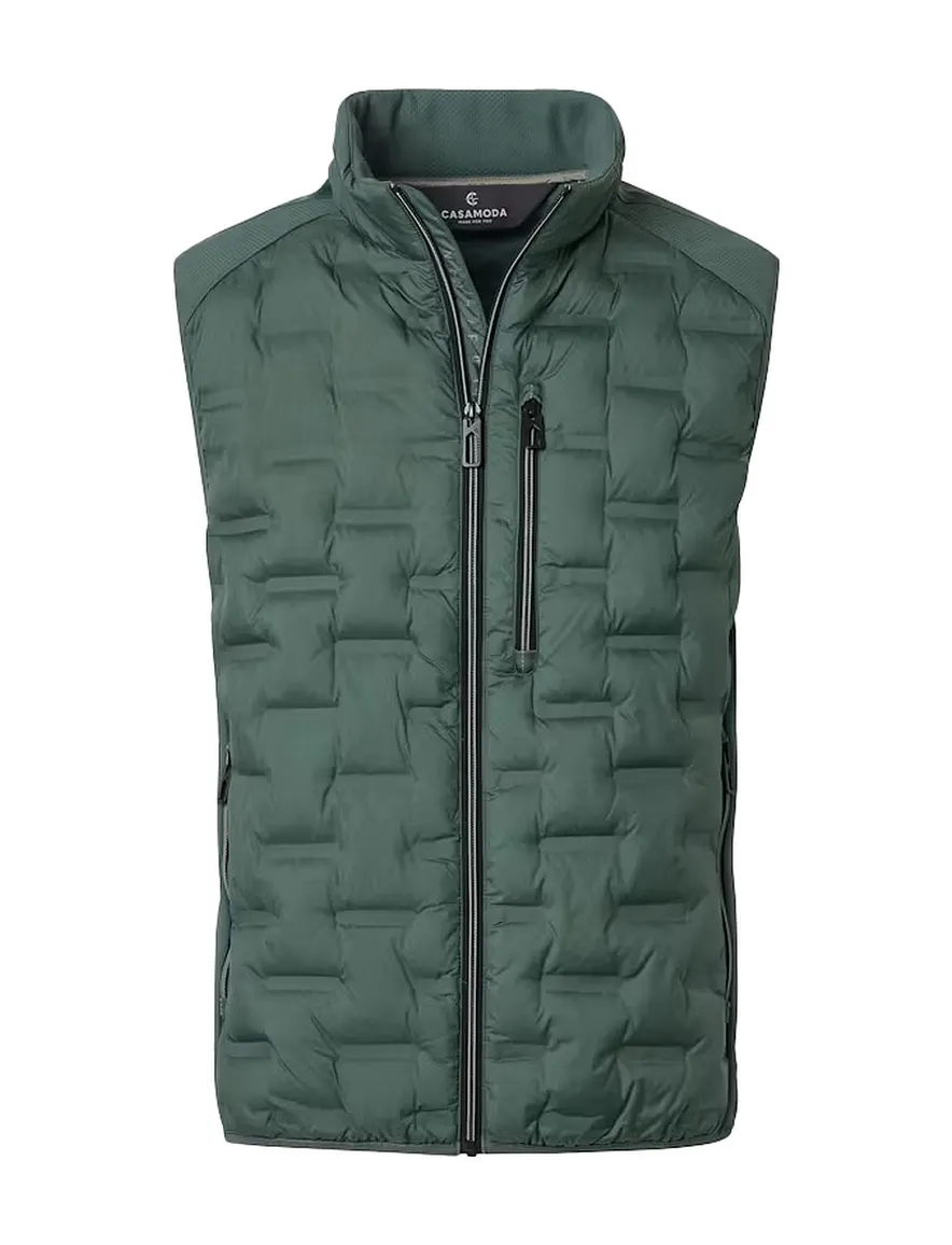 Groene gewatteerde bodywarmer Casa Moda
