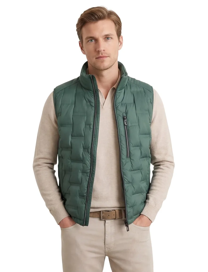 Groene gewatteerde bodywarmer Casa Moda