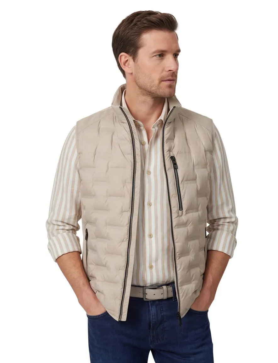 Beige bodywarmer Casa Moda patroon