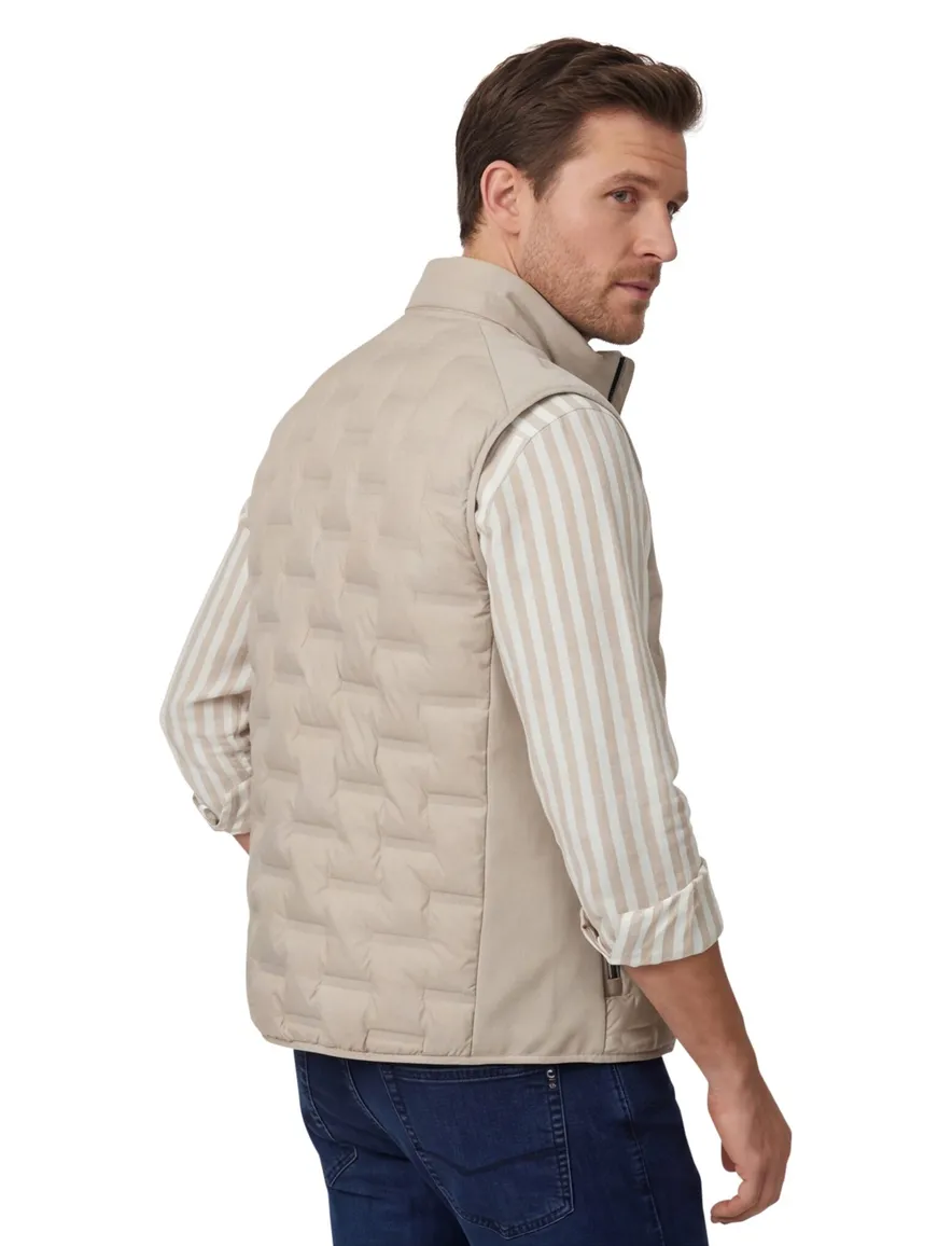 Beige bodywarmer Casa Moda patroon