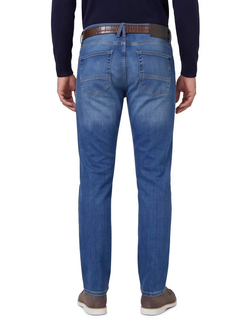 Jeans Casa Moda blauw spijker wijde fit
