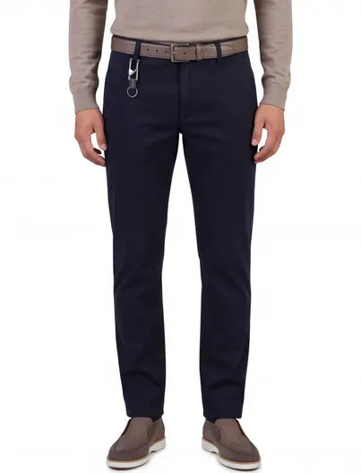 Casa Moda Chino Casa Moda Chris donkerblauw wijde fit