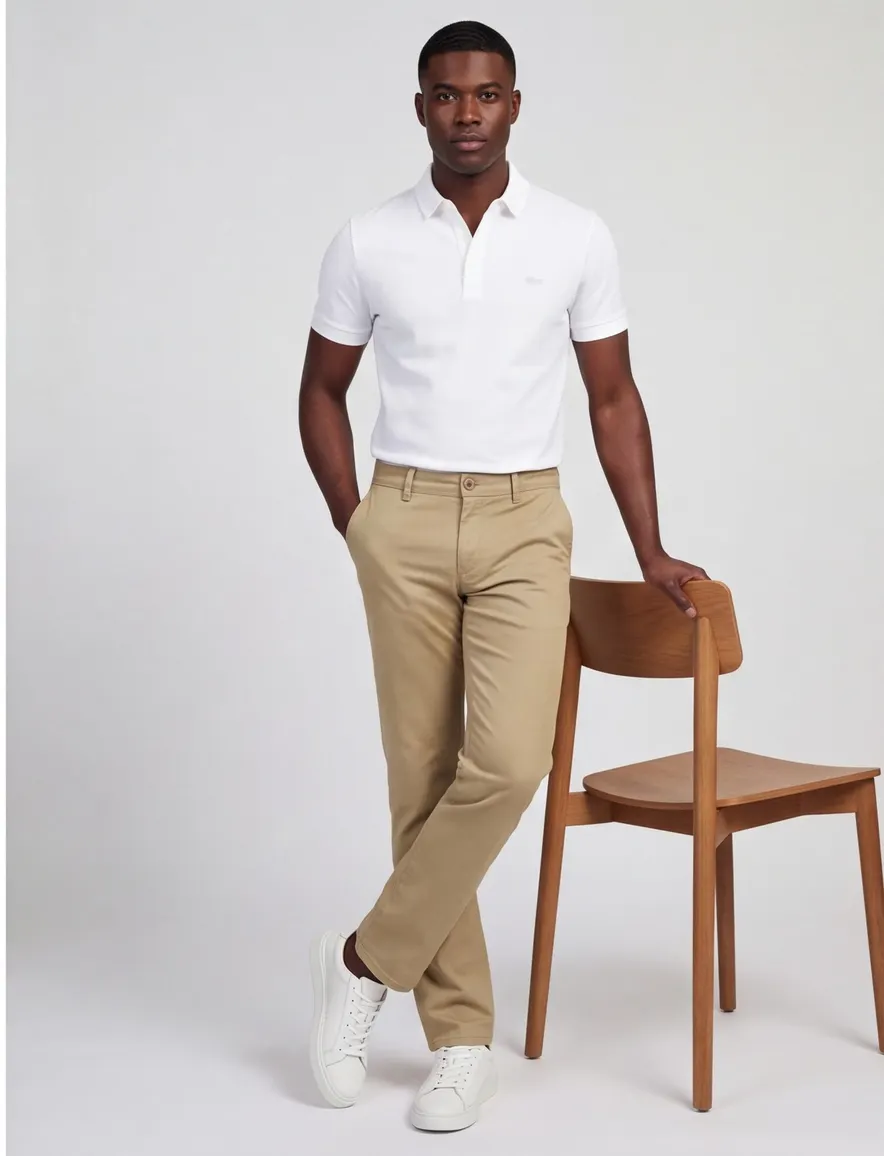 Khaki chino Casa Moda met hanger