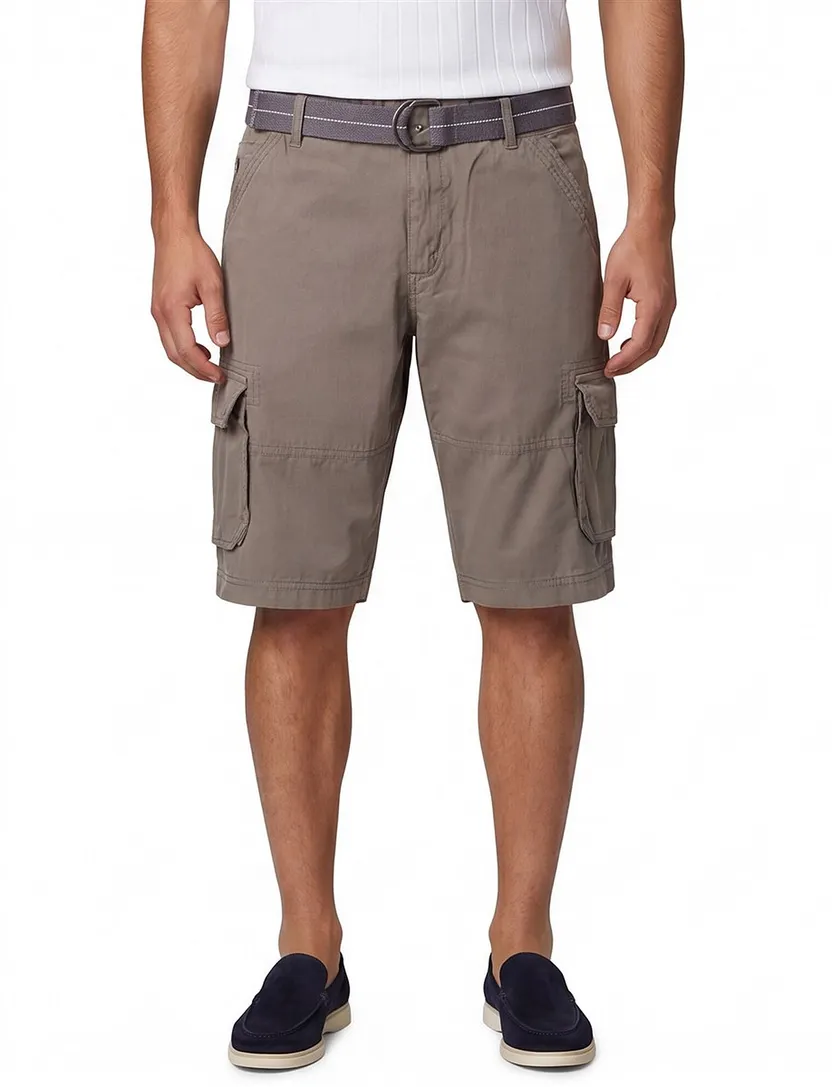 Cargo shorts Casa Moda khaki stoffen riem
