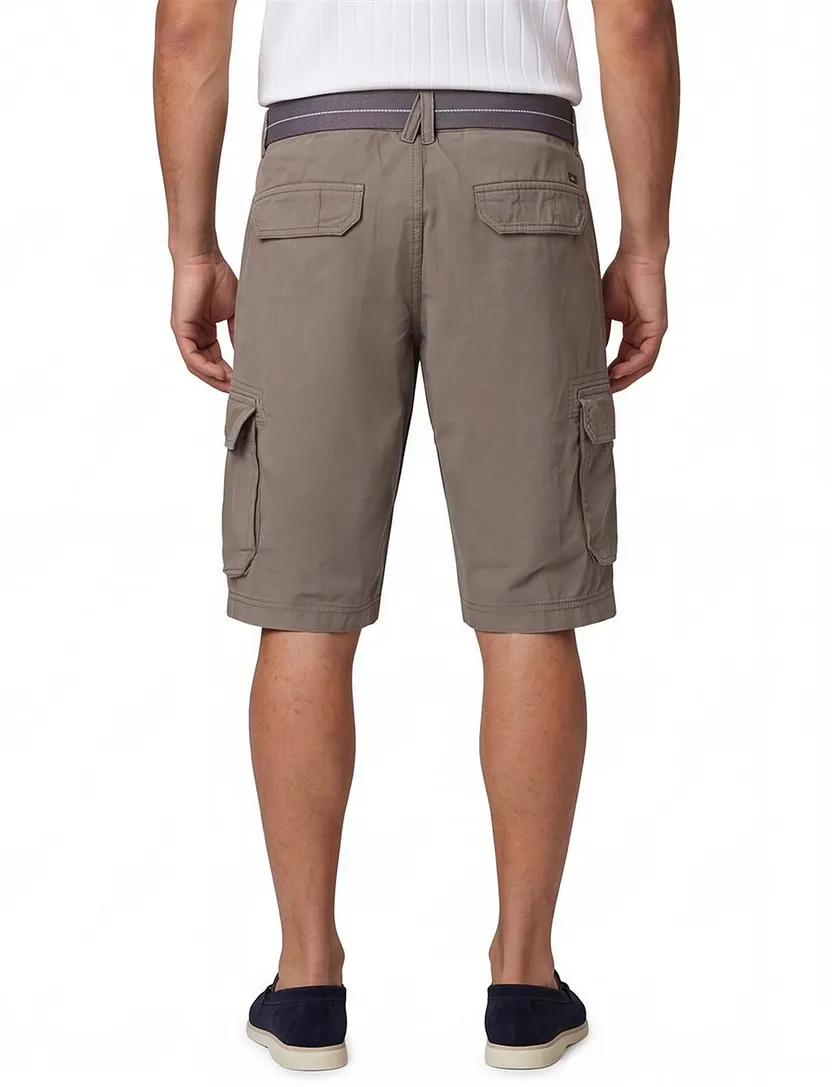 Cargo shorts Casa Moda khaki stoffen riem
