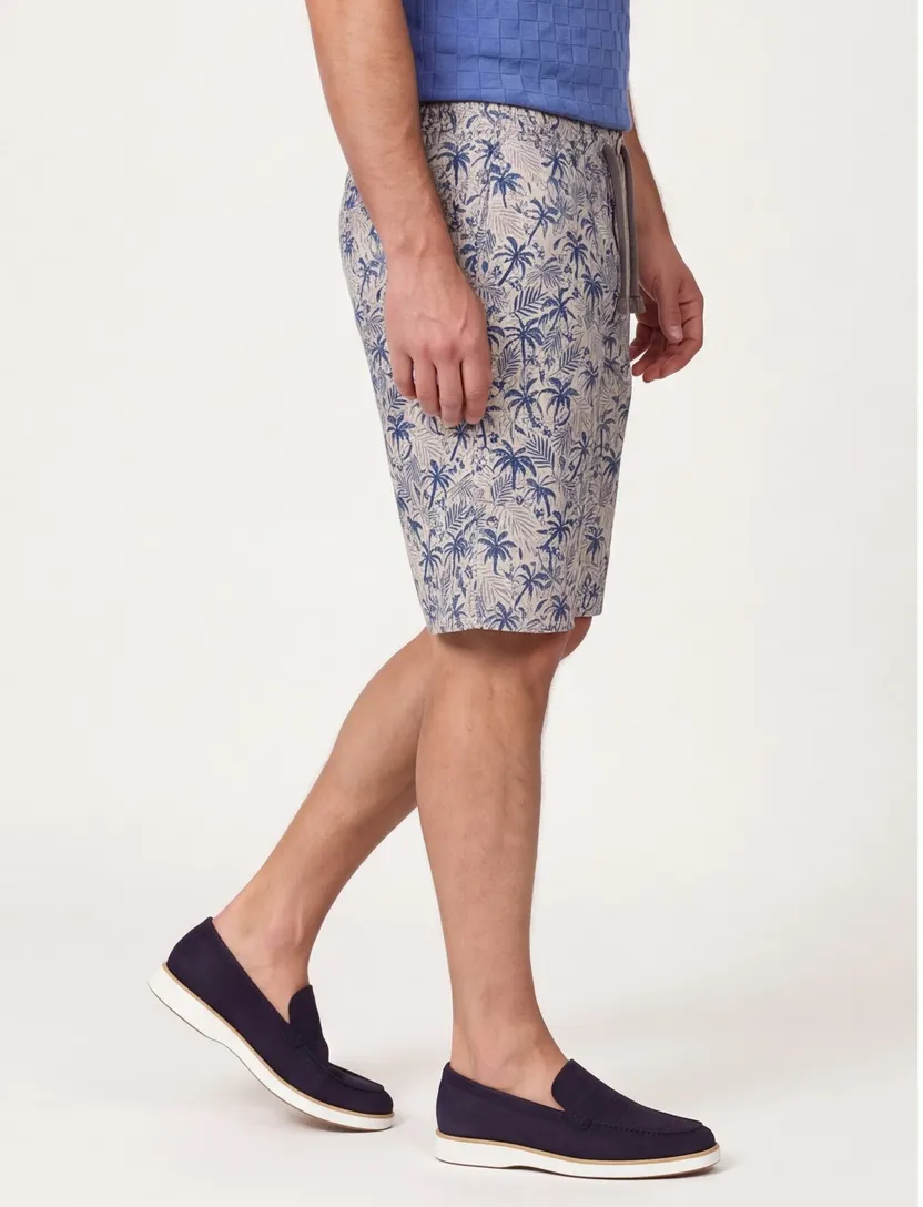Shorts Casa Moda Steve palm print creme