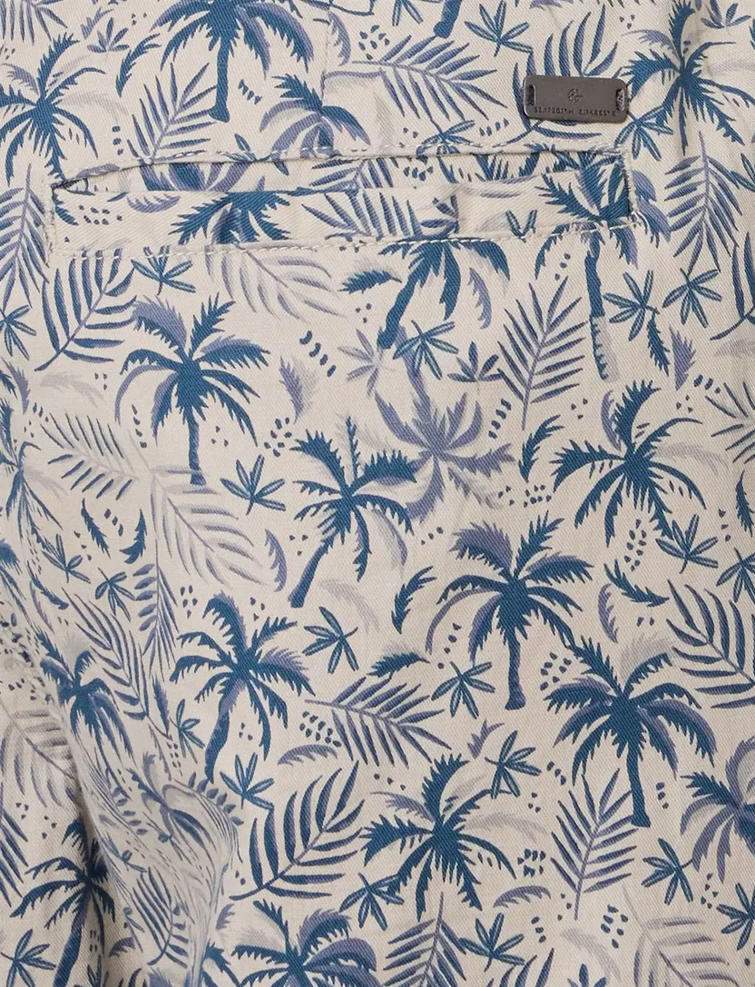 Shorts Casa Moda Steve palm print creme