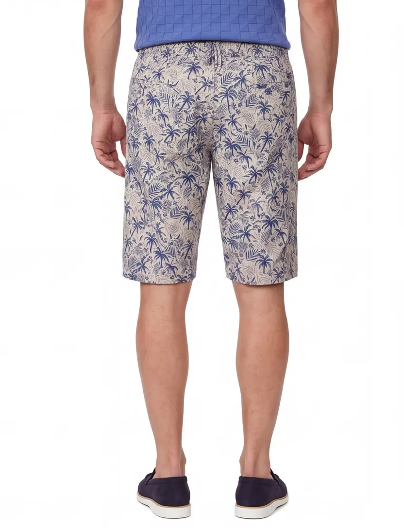 Shorts Casa Moda Steve palm print creme