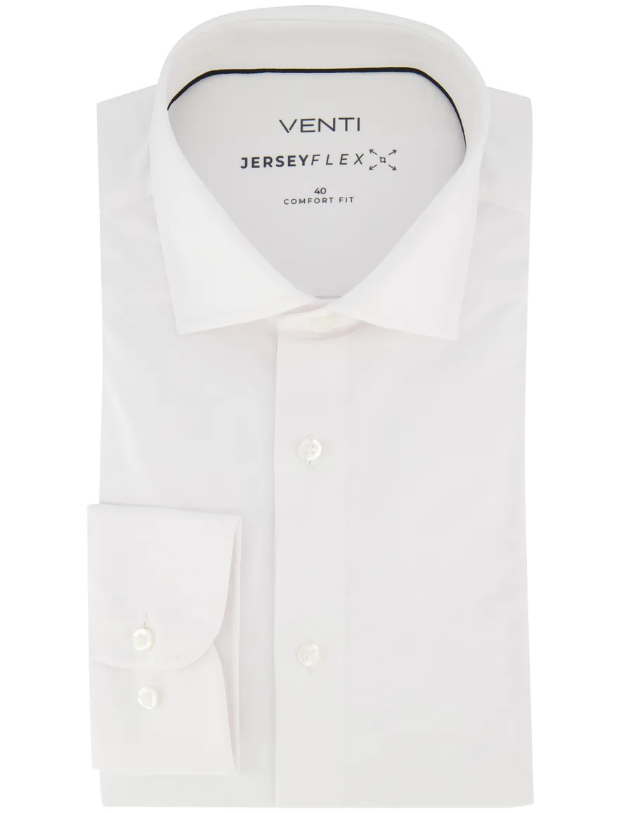 Venti wit jersey overhemd comfort fit