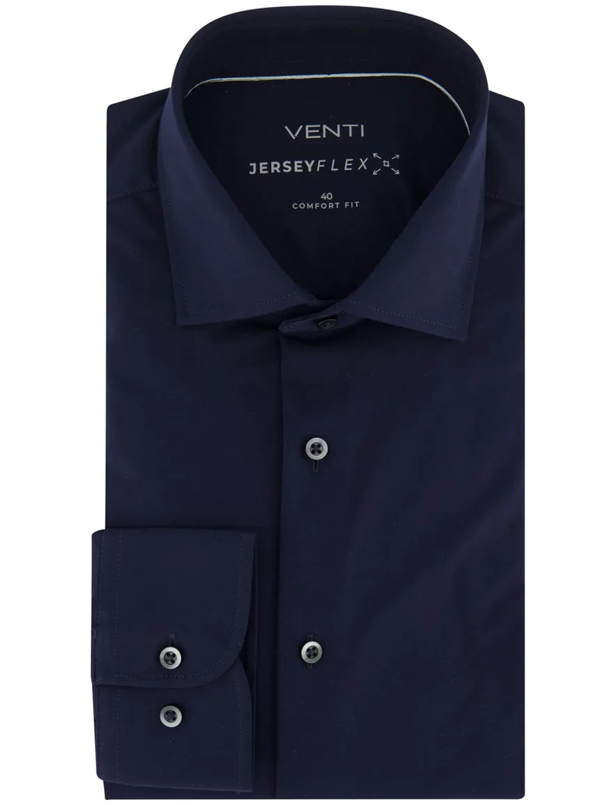 Venti overhemd comfort fit donkerblauw lange mouw