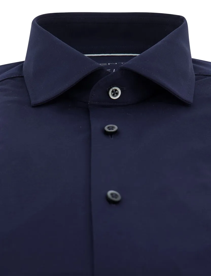 Overhemd Venti wijde fit donkerblauw wide spread