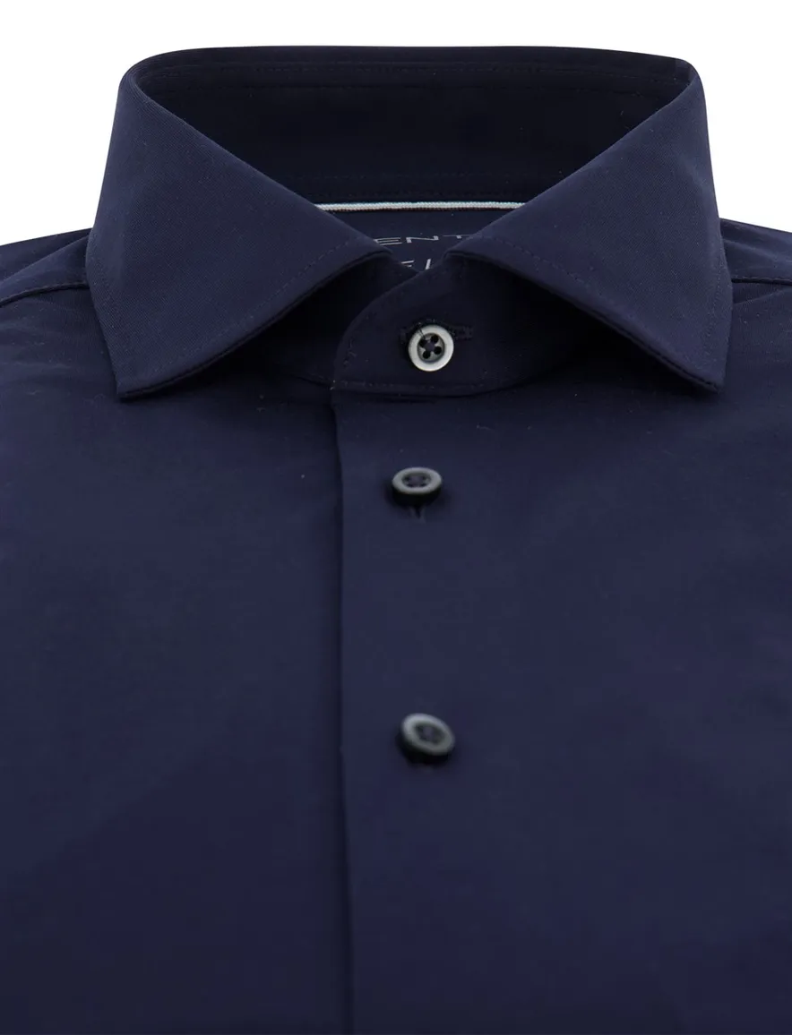 Venti jersey overhemd donkerblauw comfort fit