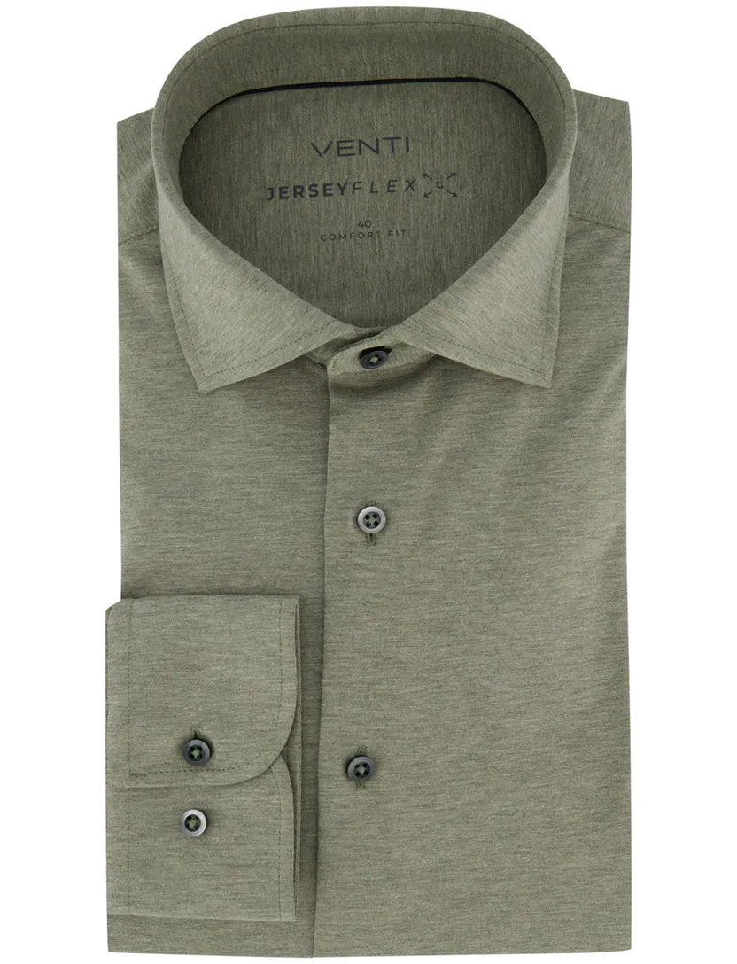 Overhemd groen comfort fit jerse Venti