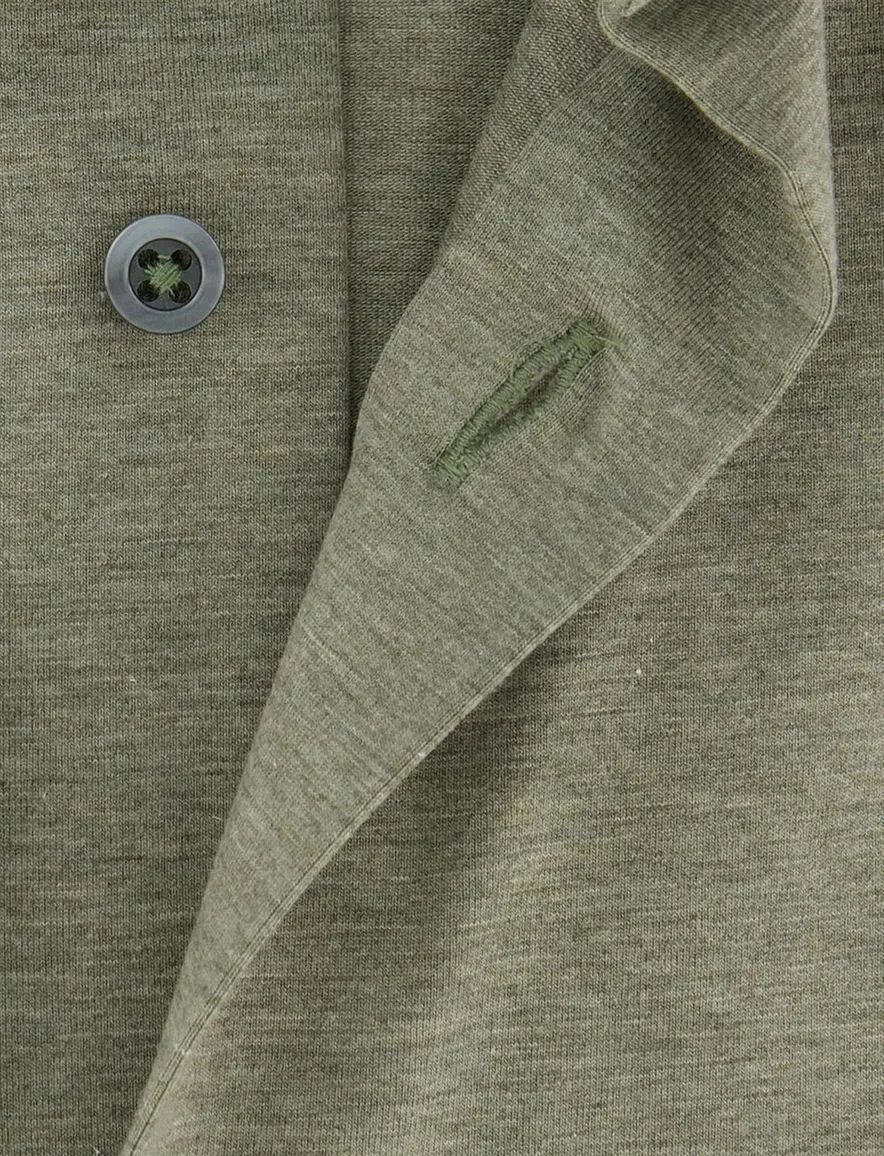 Comfort fit overhemd groen Venti jersey