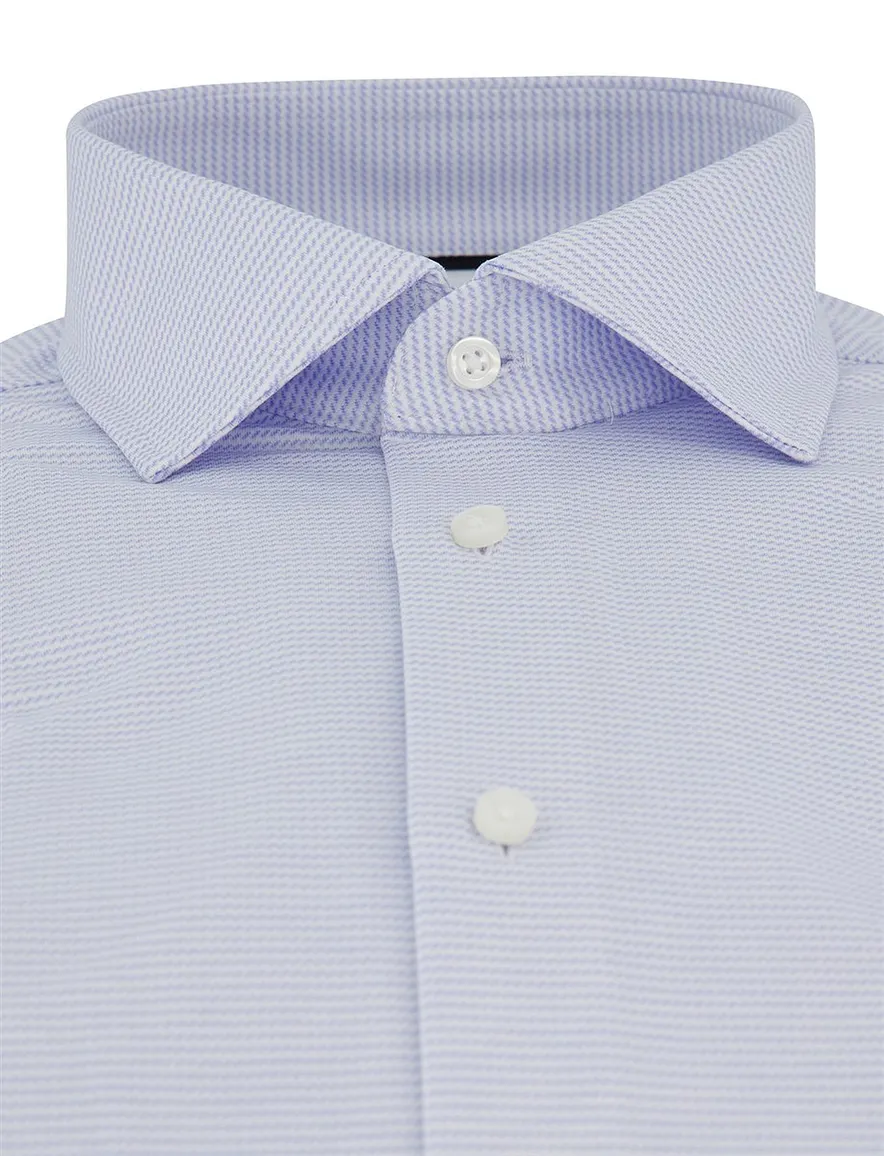Venti jersey lichtblauw comfort fit overhemd