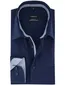 navy comfort fit overhemd Venti borstzak 100% katoen strijkvrij