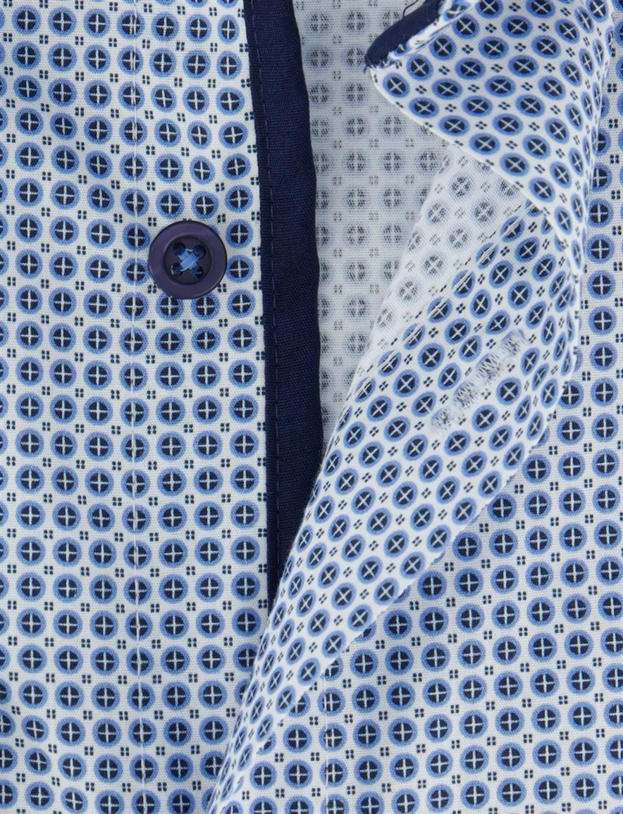 Venti Comfort fit Overhemd blauw geprint
