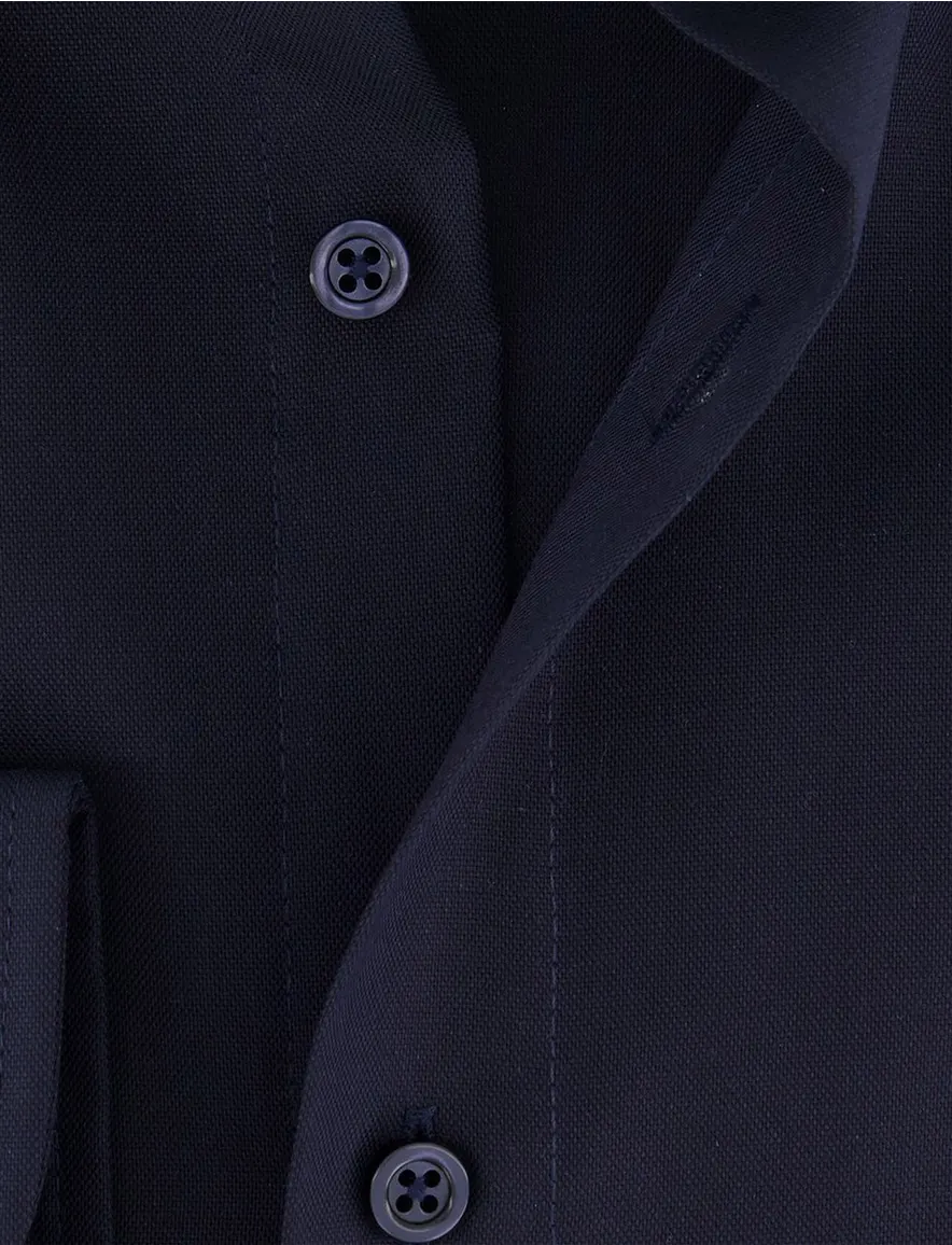 Comfort fit donkerblauw strijkvrij lange mouwen Venti overhemd