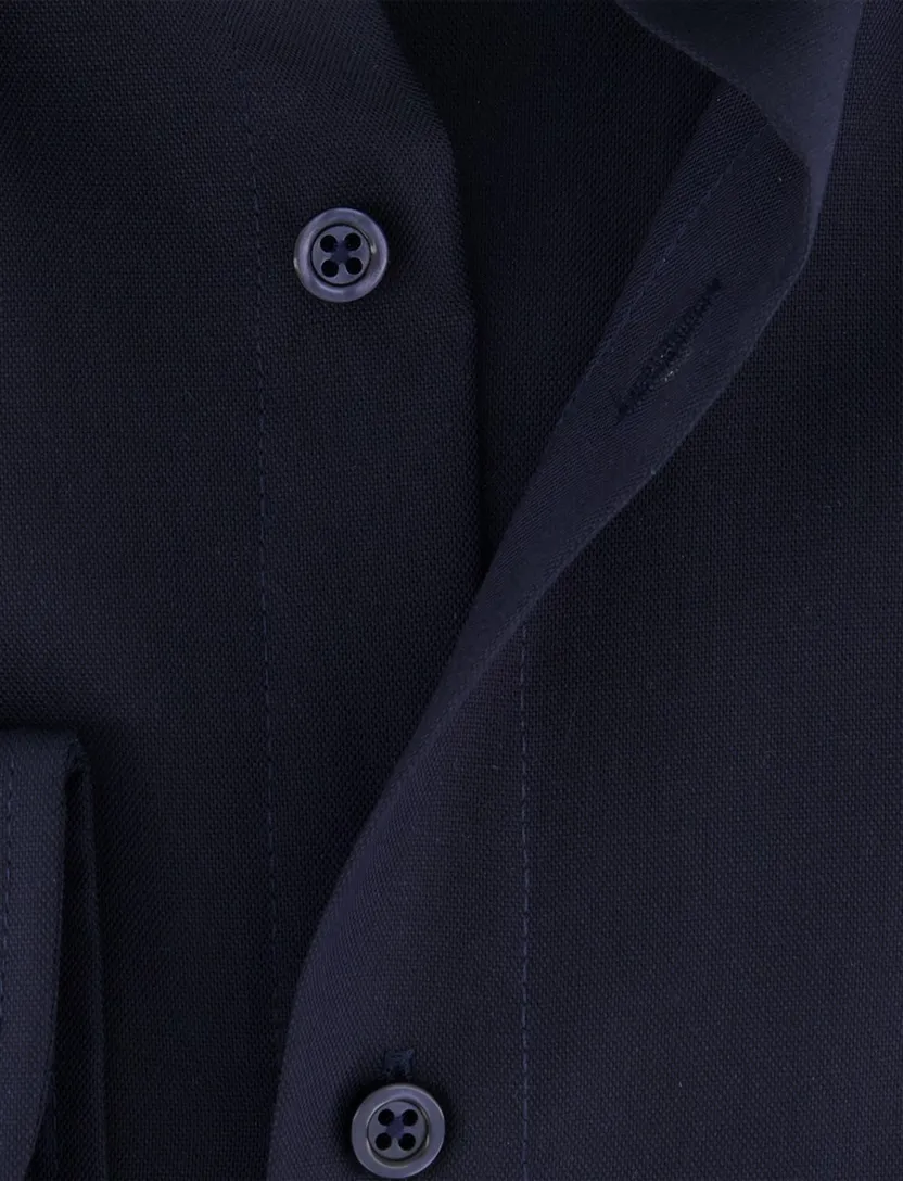 Overhemd Venti Donkerblauw strijkvrij button-down boord