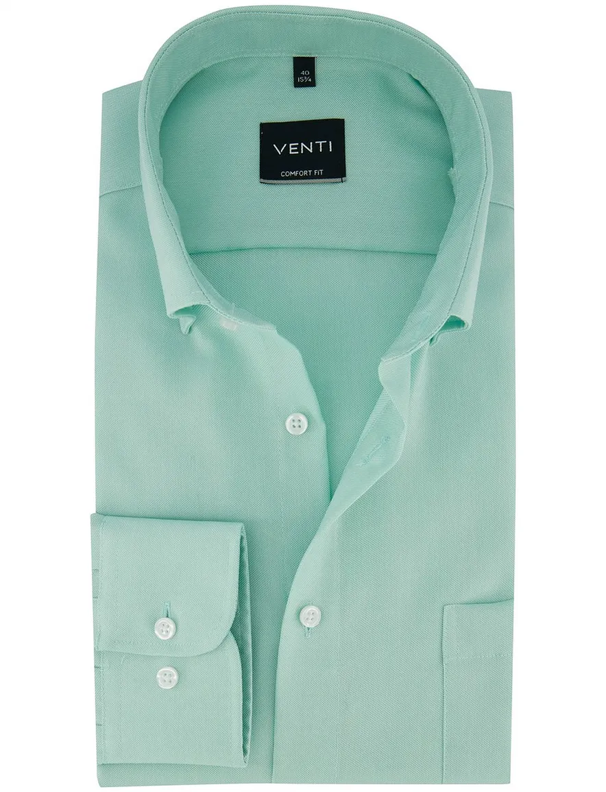 Venti Comfort Fit overhemd groen