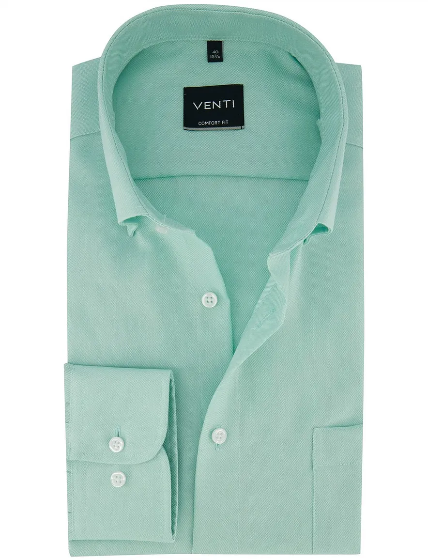 Venti Comfort Fit overhemd groen