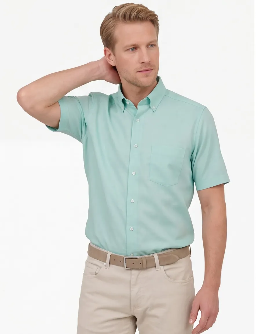 Venti Comfort Fit overhemd groen