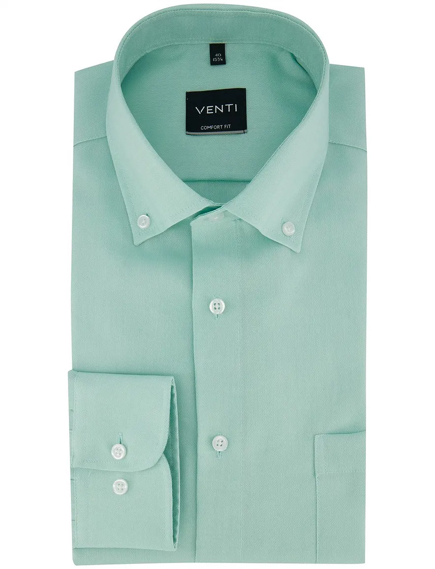 Venti Comfort Fit overhemd groen