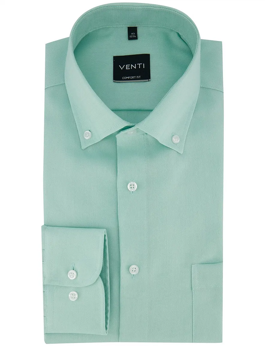 Venti Comfort Fit overhemd groen