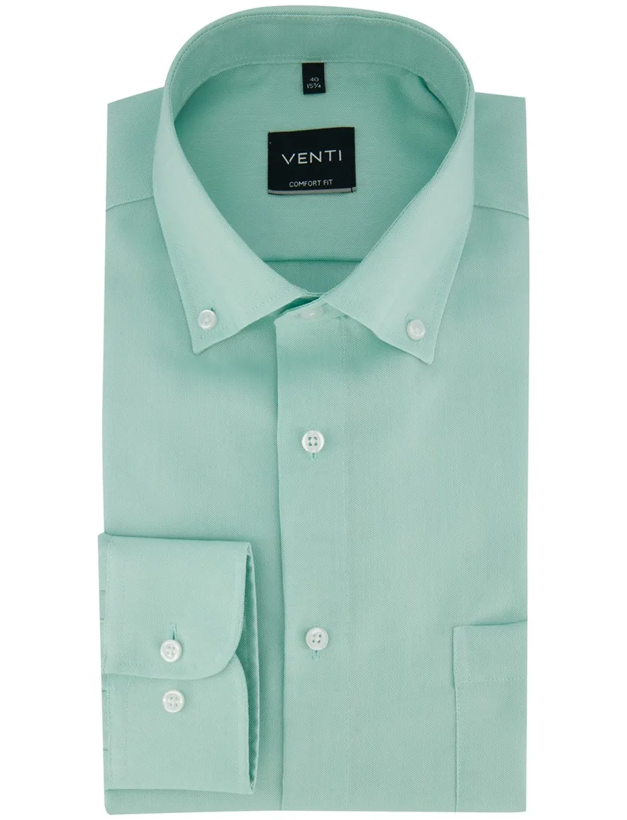 Venti Comfort Fit overhemd turquoise