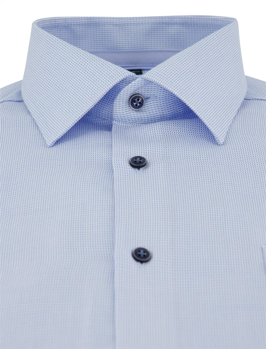 Venti Comfort Fit overhemd lichtblauw geprint