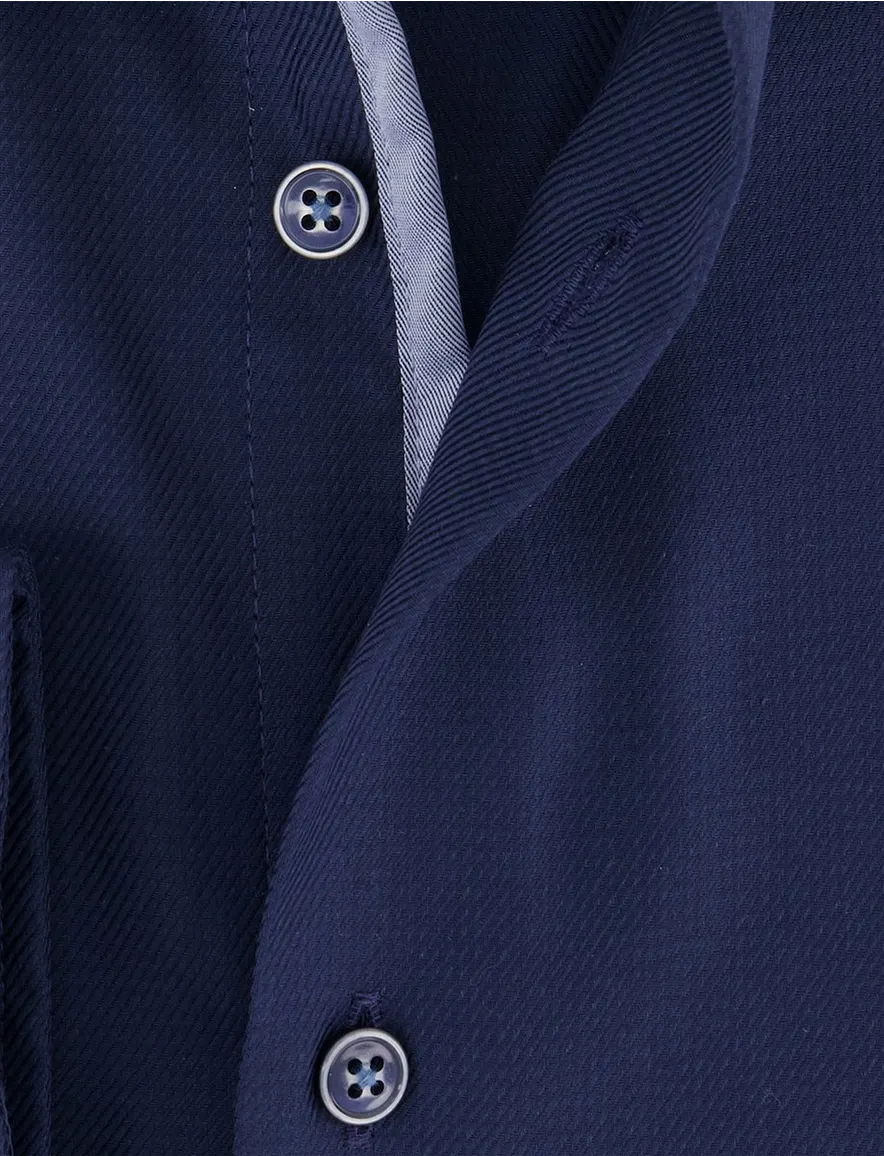 Comfort fit Venti lange mouwen donkerblauw overhemd strijkvrij