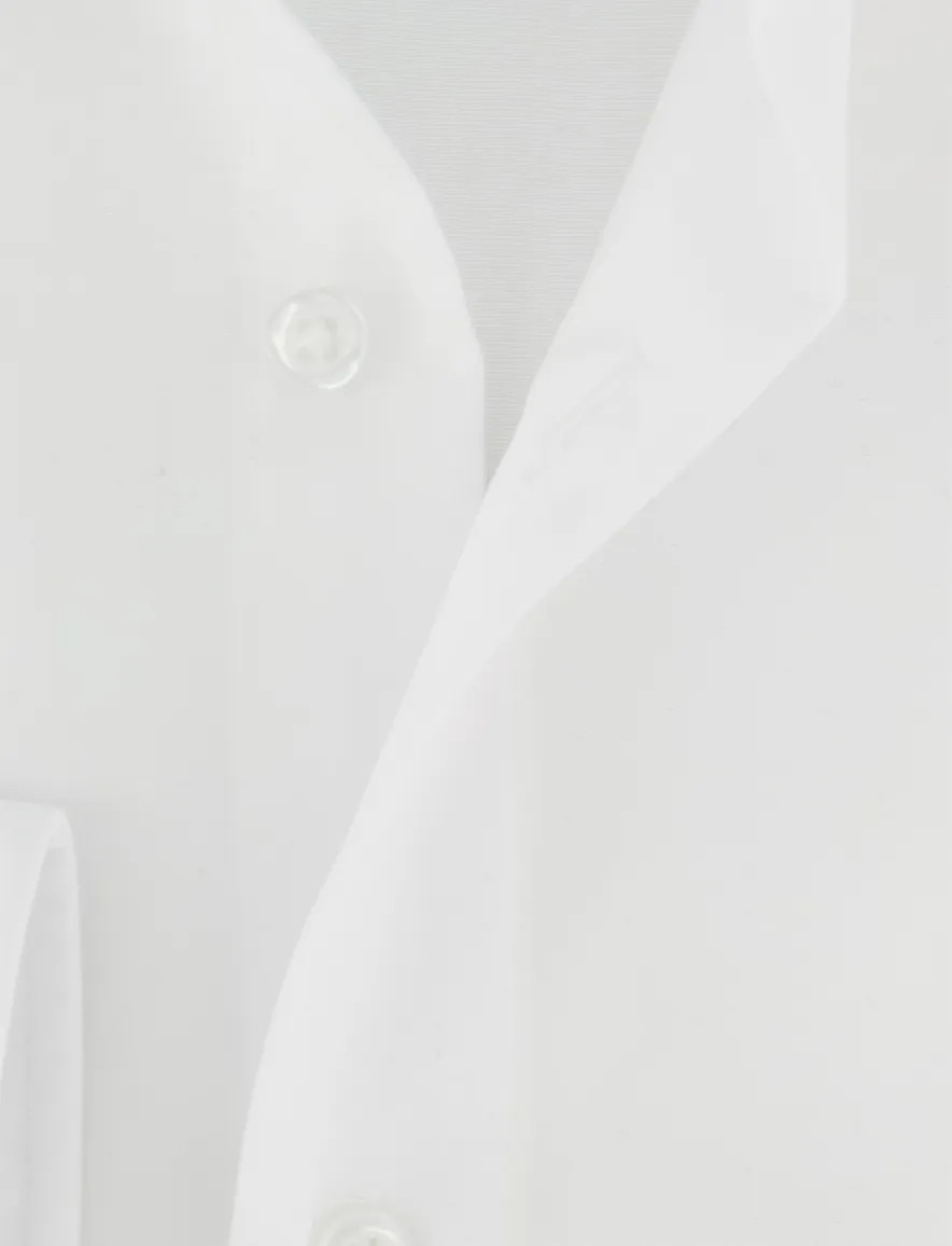 overhemd wit comfort fit Venti semi-wide collar strijkvrij