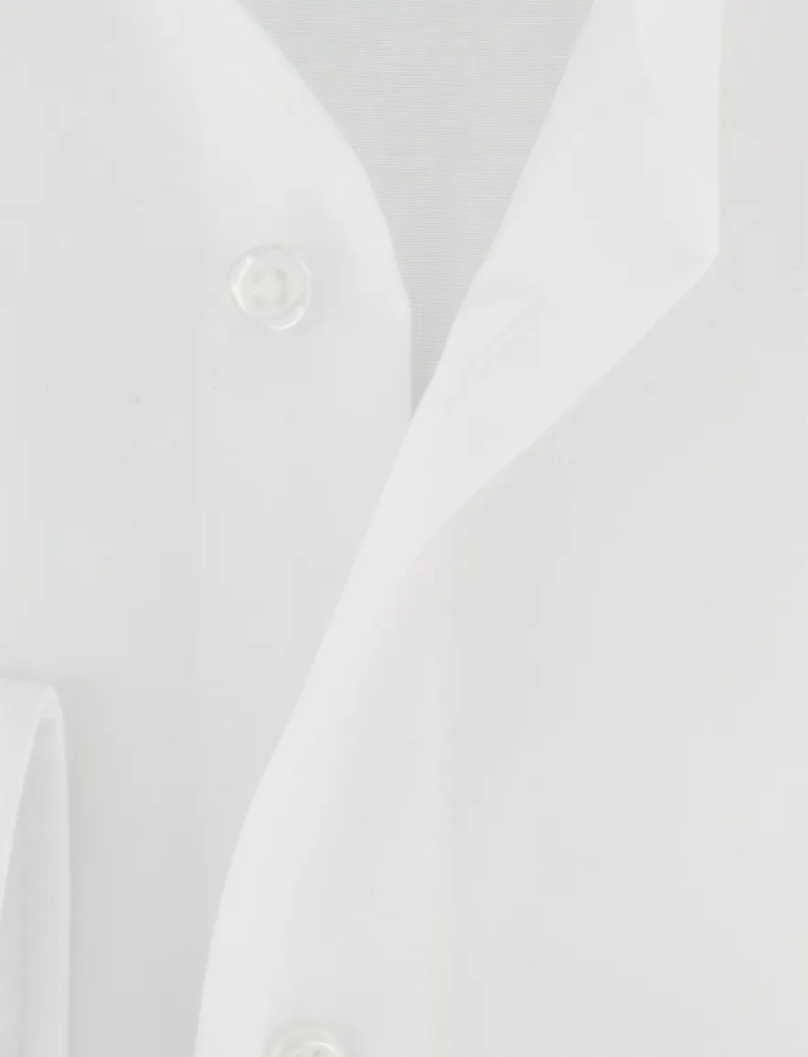 overhemd wit comfort fit Venti semi-wide collar strijkvrij
