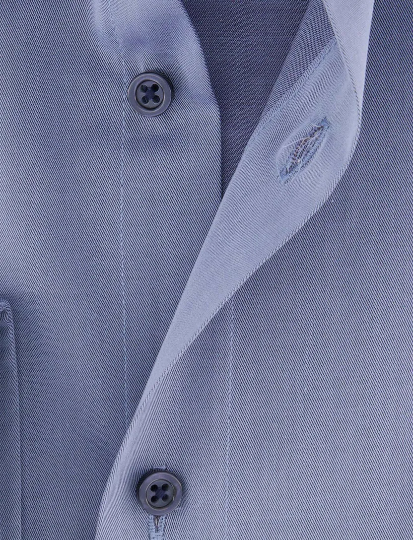Strijkvrije overhemd Venti casual fit blauw met borstzak
