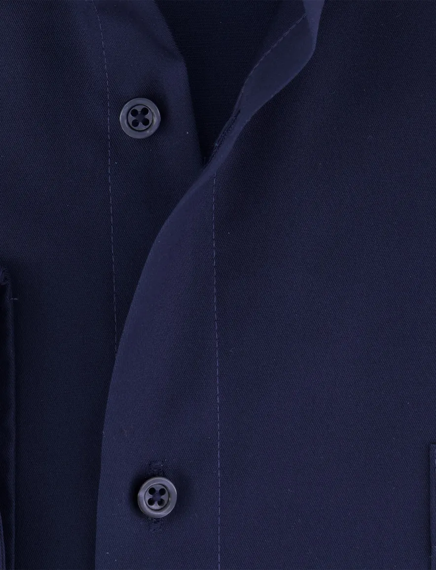 Overhemd met donkere knopen Venti comfort fit navy
