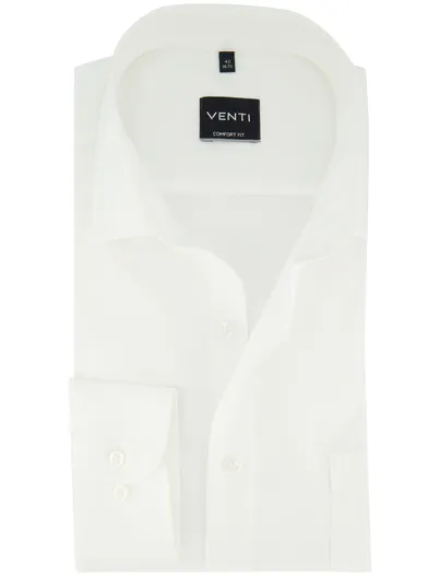 Venti Venti Comfort Fit Overhemd 100% katoen ml7 creme wijde fit