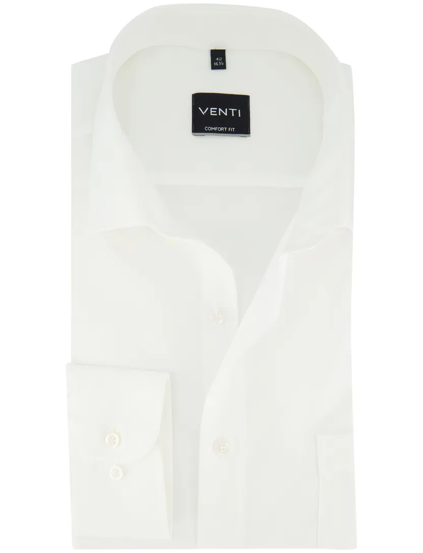 Venti Comfort Fit Overhemd 100% katoen ml7 creme wijde fit