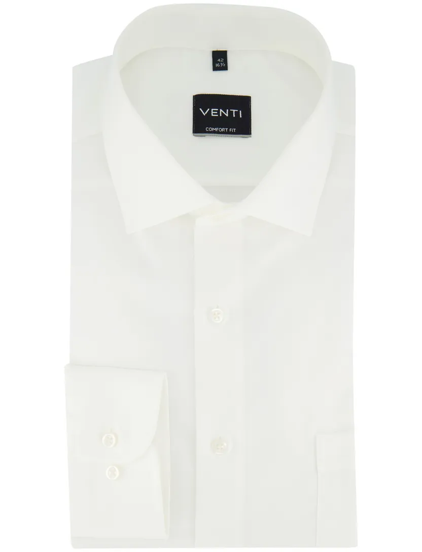 Venti Comfort Fit Overhemd 100% katoen ml7 creme wijde fit