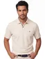 creme polo normale fit Casa Moda korte mouw 2-knoops