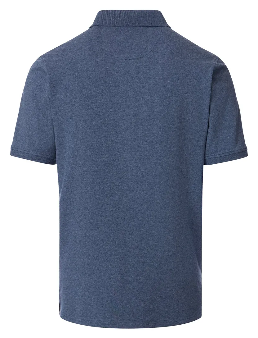 blauw polo normale fit Casa Moda korte mouw 2-knoops