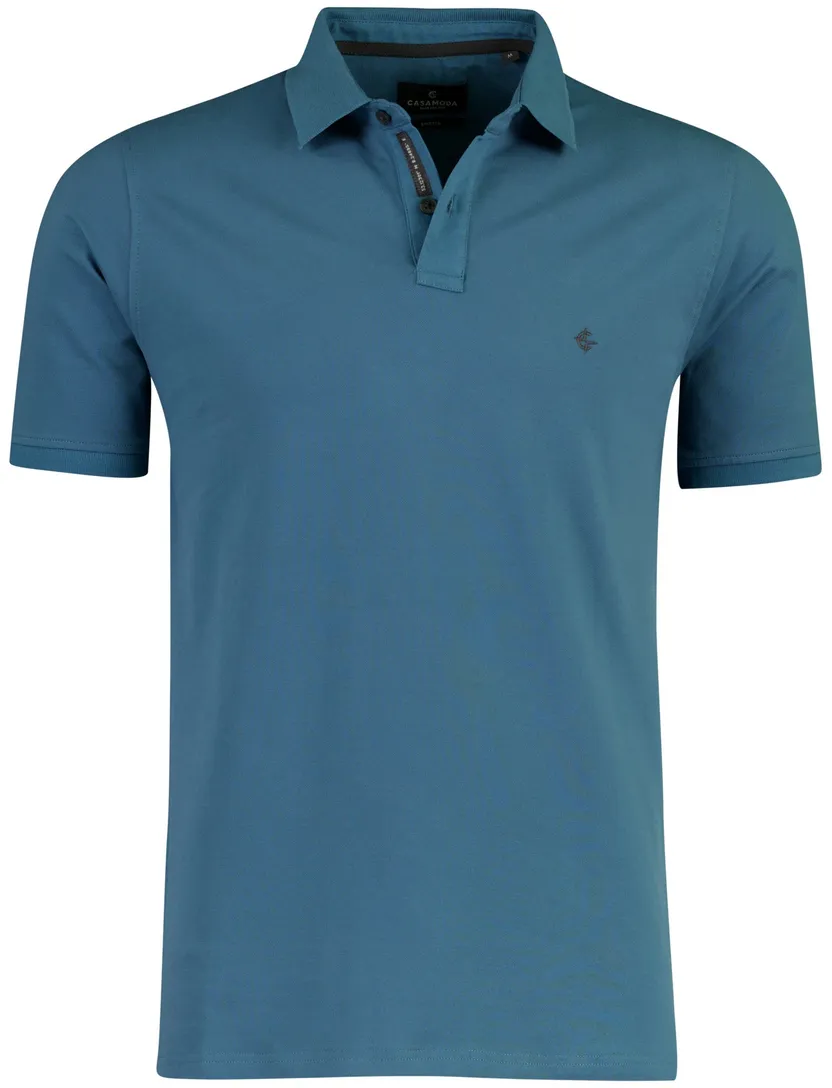 Poloshirt New Zealand blauw piqué katoen