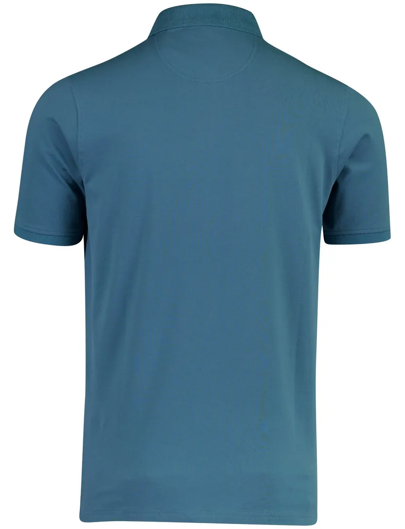 Poloshirt New Zealand blauw piqué katoen