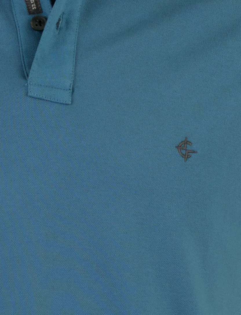 Poloshirt New Zealand blauw piqué katoen