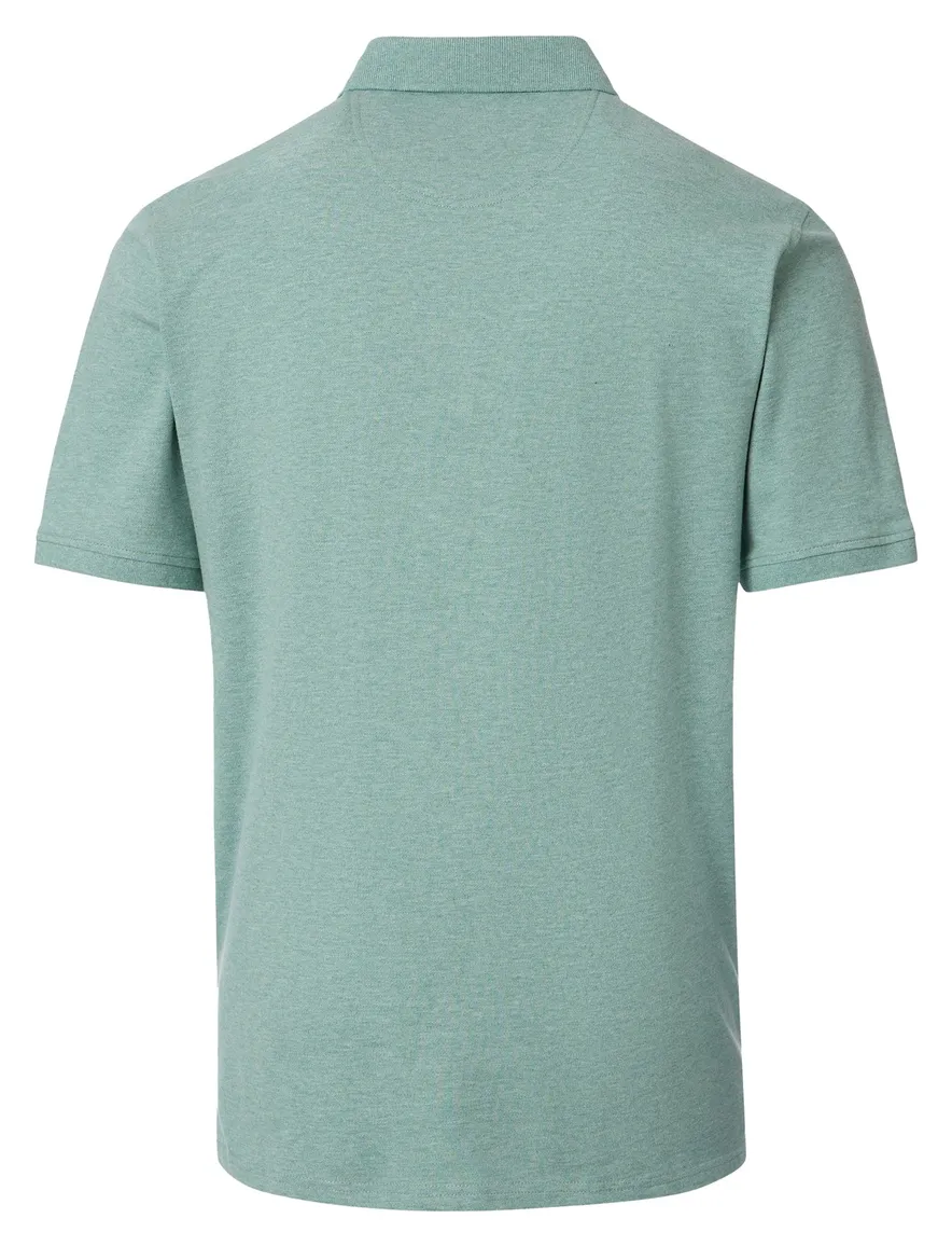 polo turquoise Casa Moda korte mouw 2-knoops gemêleerd