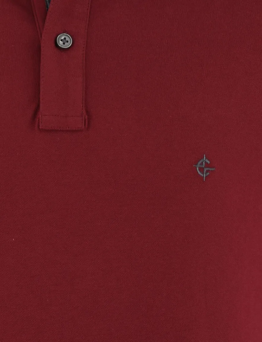 Casa Moda poloshirt bordeaux 2-knoops