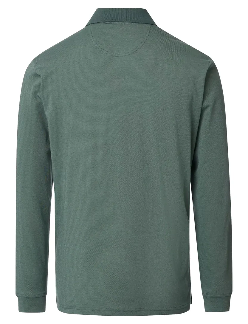 Poloshirt Casa Moda Basic Circular Knit groen stretch