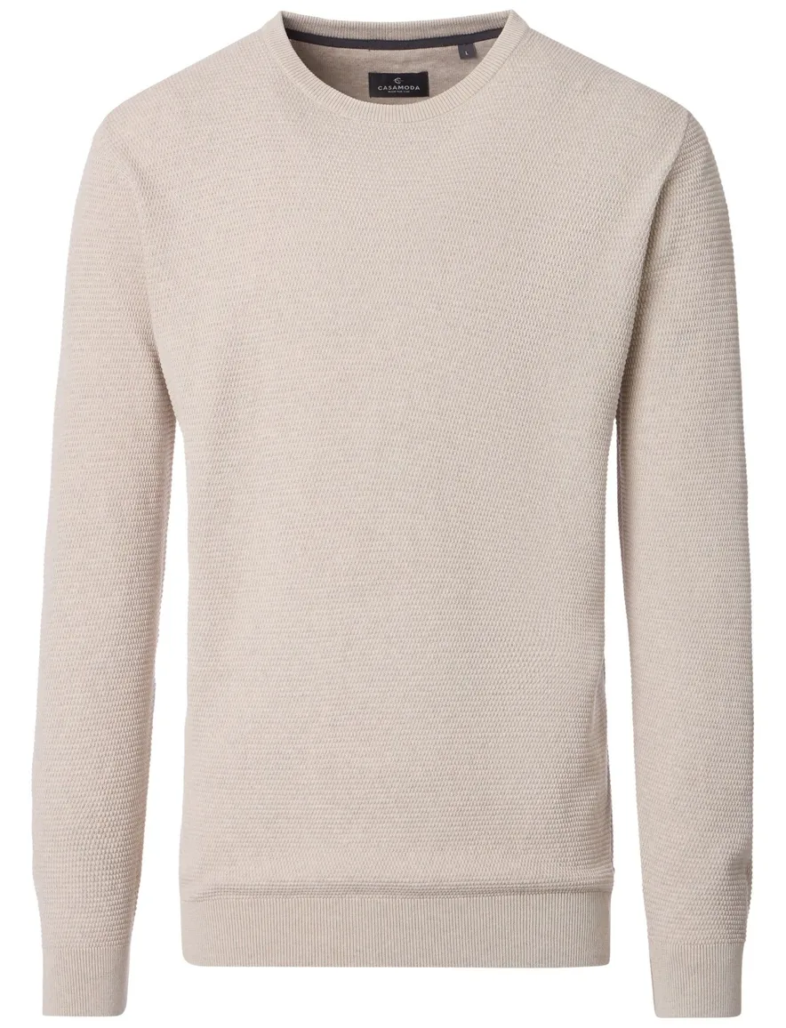 Casa Moda trui creme textuur 100% katoen