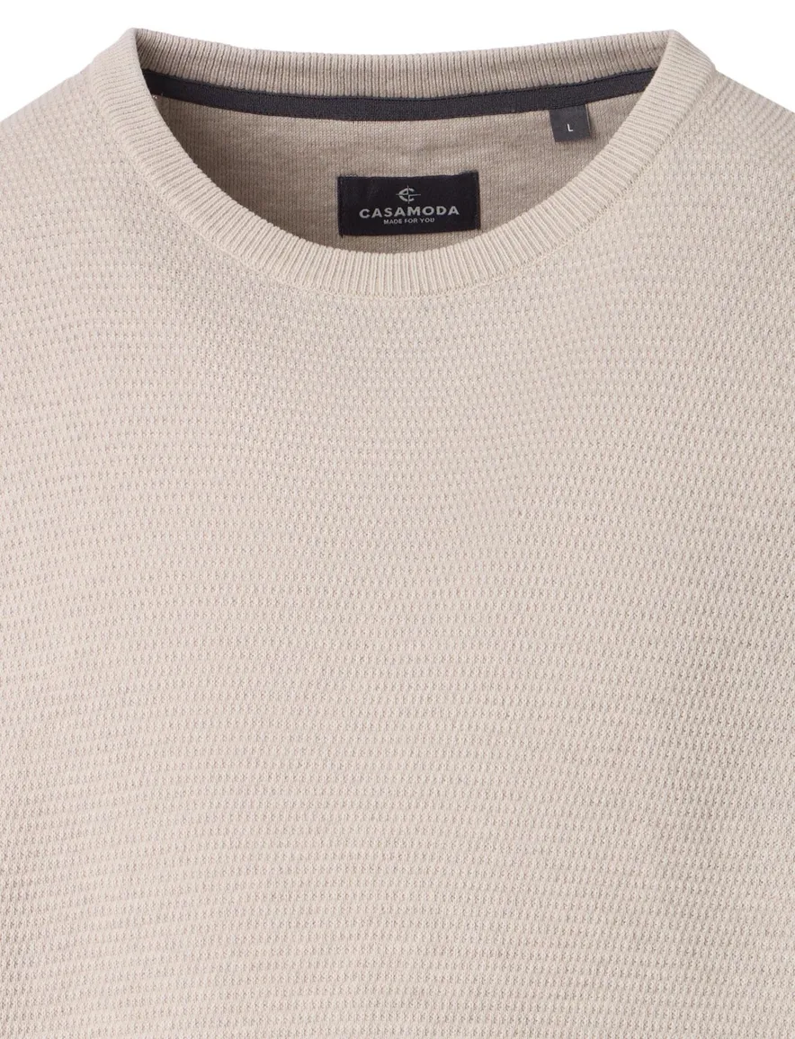 Casa Moda trui creme textuur 100% katoen
